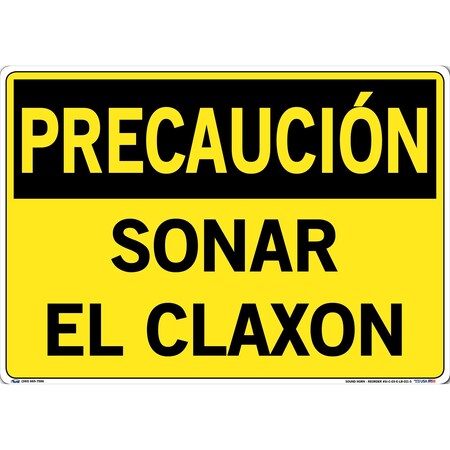 Vestil Vinyl Label Sign, 14-1/2" Height, 20-1/2" Width, Vinyl Label, Rectangle, Spanish SI-C-03-E-LB-011-S